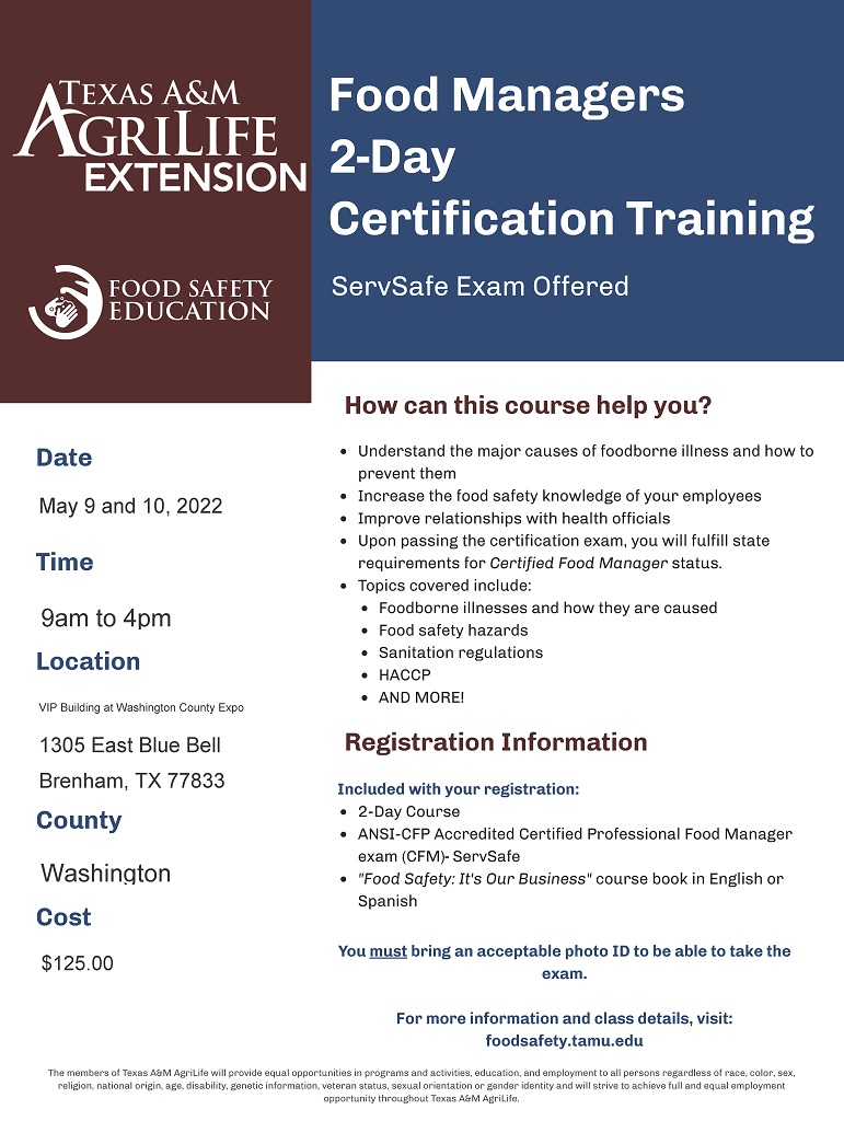 FoodManagerCertificationTraining5-2022