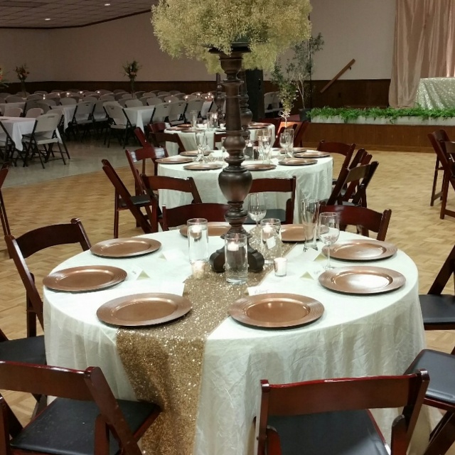 Fireman's Training Center - Decorated Tables - Wedding